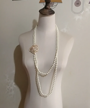 Luxury Layered Chrystal pearl Choker Necklace