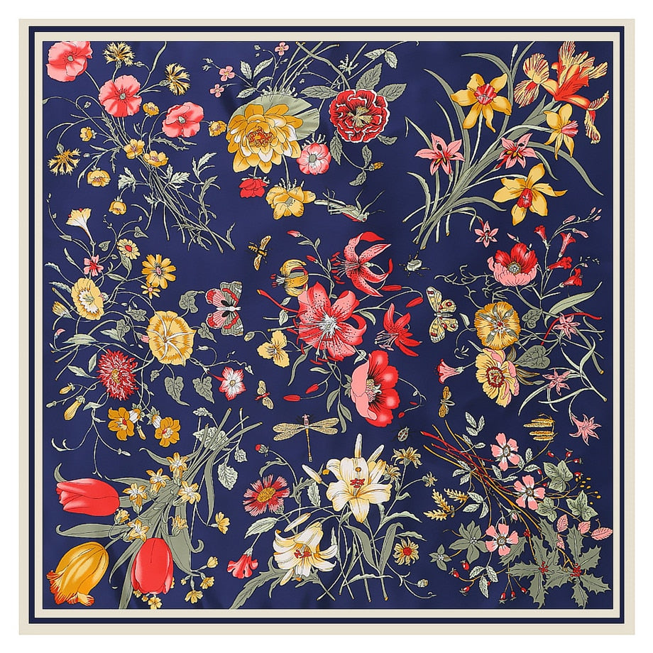 130cm Luxury Brand Twill Silk Scarf