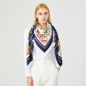 130cm Luxury Brand Twill Silk Scarf