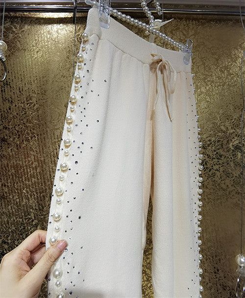 Rhinestone Cashmere Pants