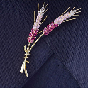 Design Camellia Crystal Zircon Rose Flower Brooch
