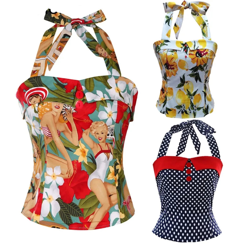 Retro Vintage Crop Tops