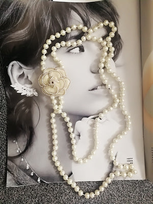 Chain  Layered Pearl  Necklace