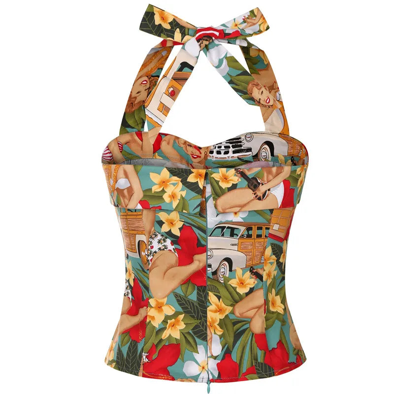 Retro Vintage Crop Tops