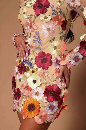 3 D Floral Dress