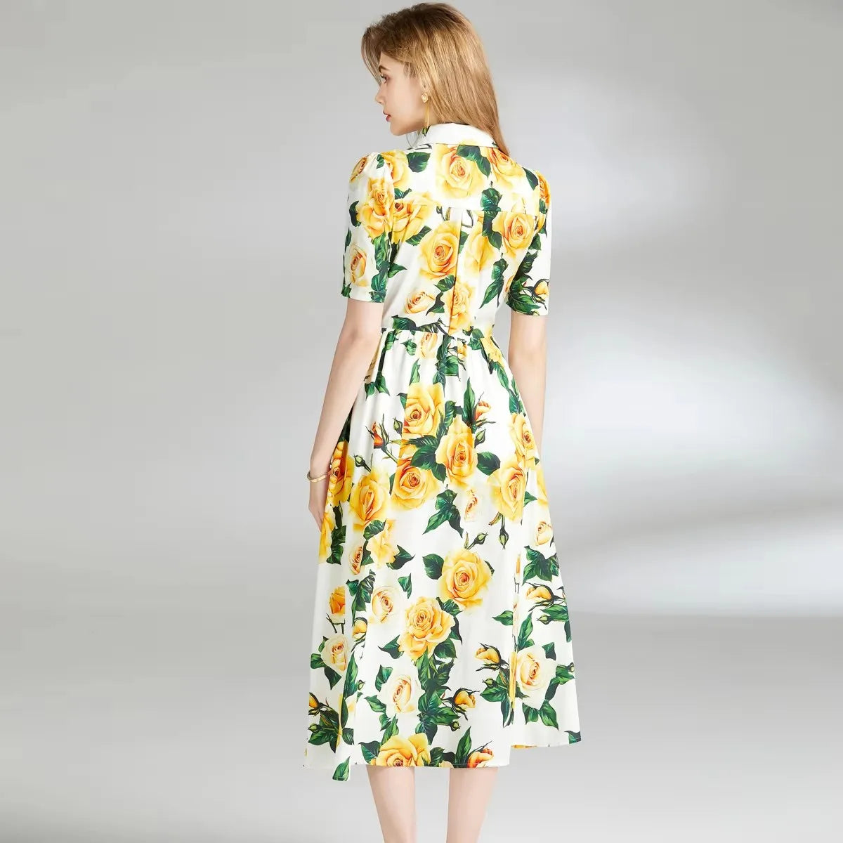 Runway Holiday Purple Floral Print Shirt Dress