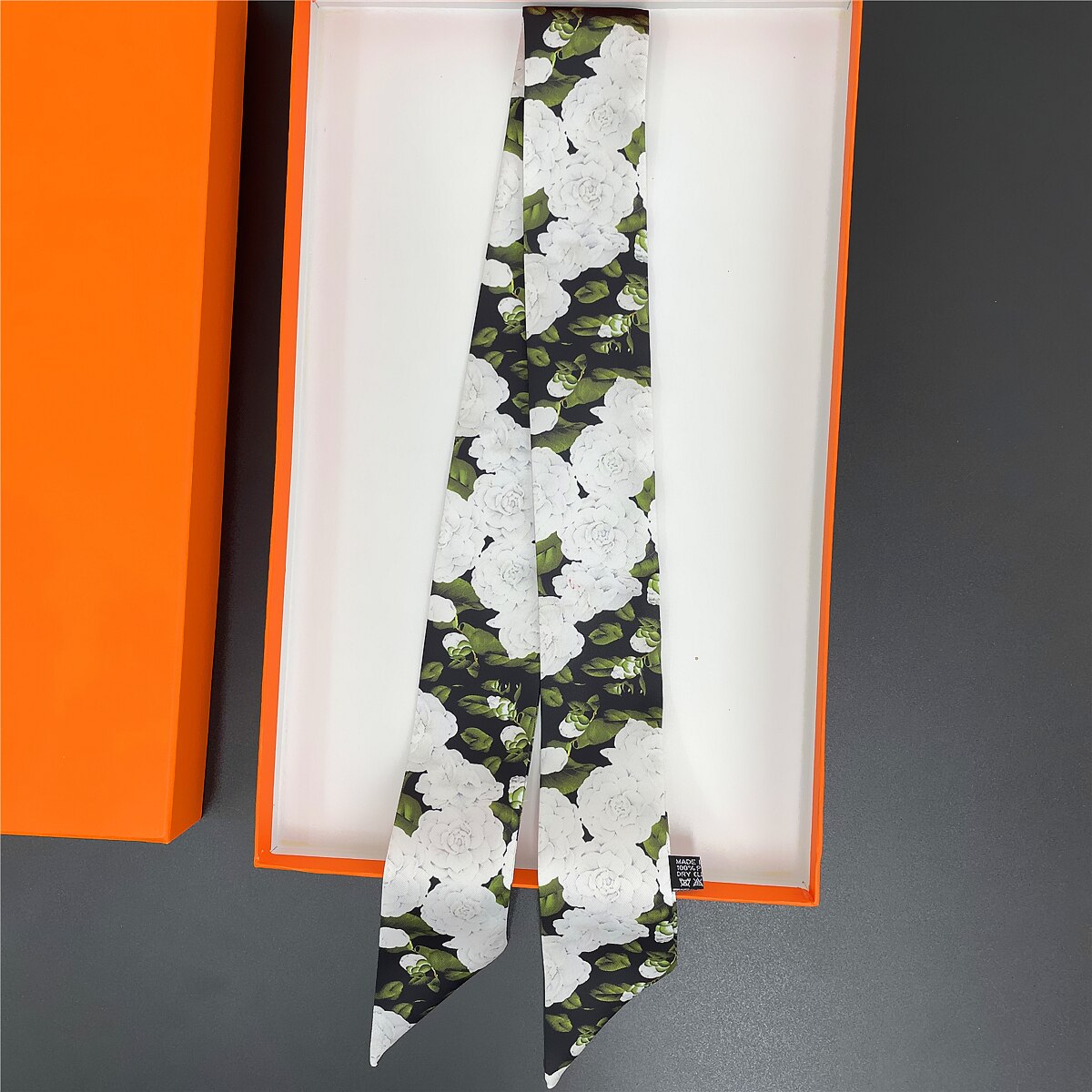 Design Camellia Flower Brand Silk Scarf