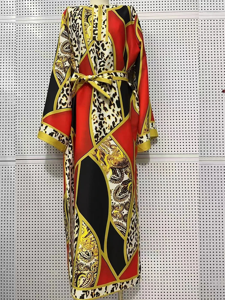 Printed Split Loose Dress