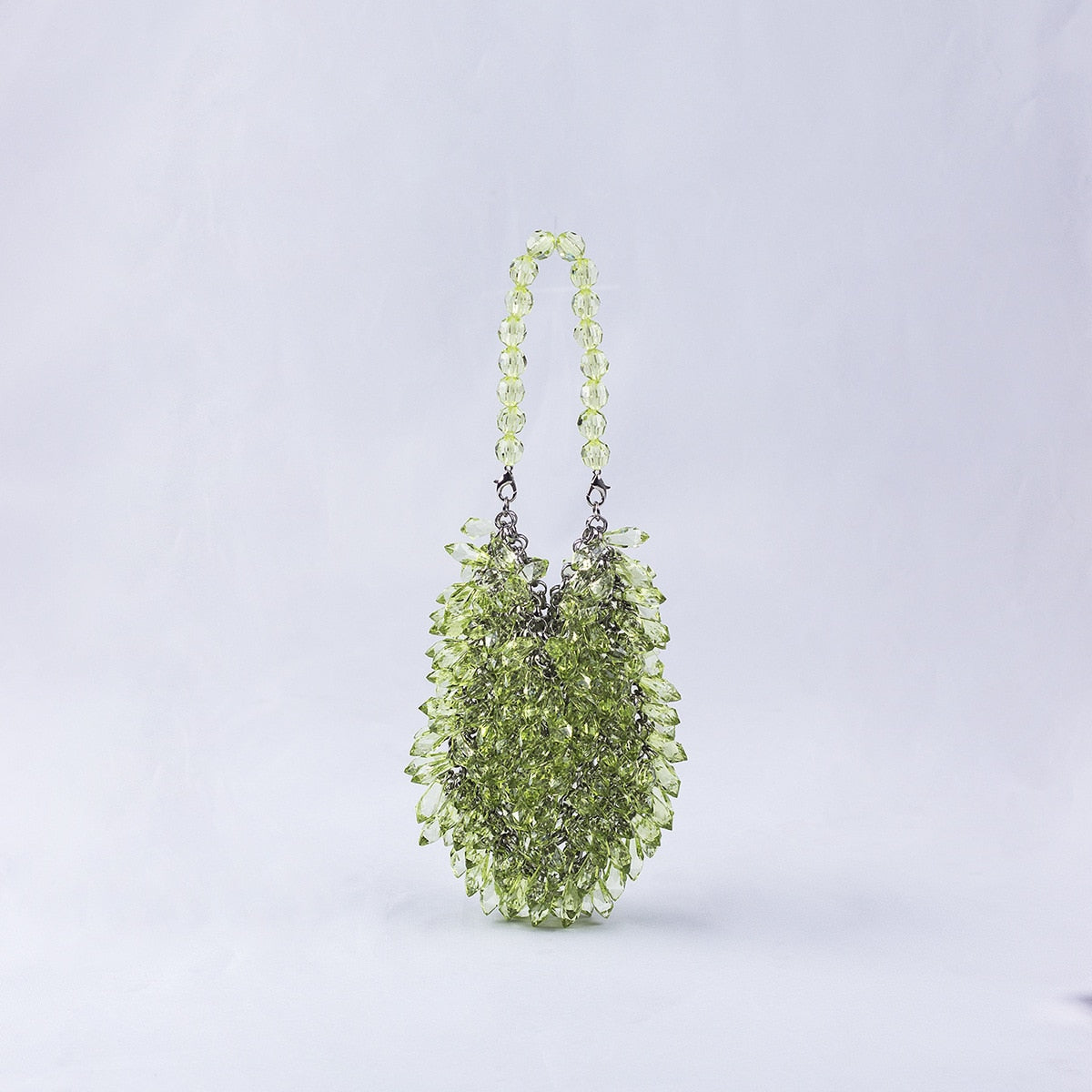 HandWoven Clear Crystal Acrylic Handbag