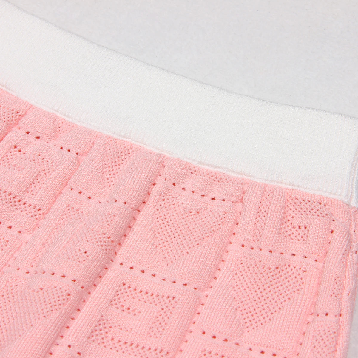 High Quality New Fashionable Elastic Heart Vest Slim Fit Short Skirt Color Blocked Set