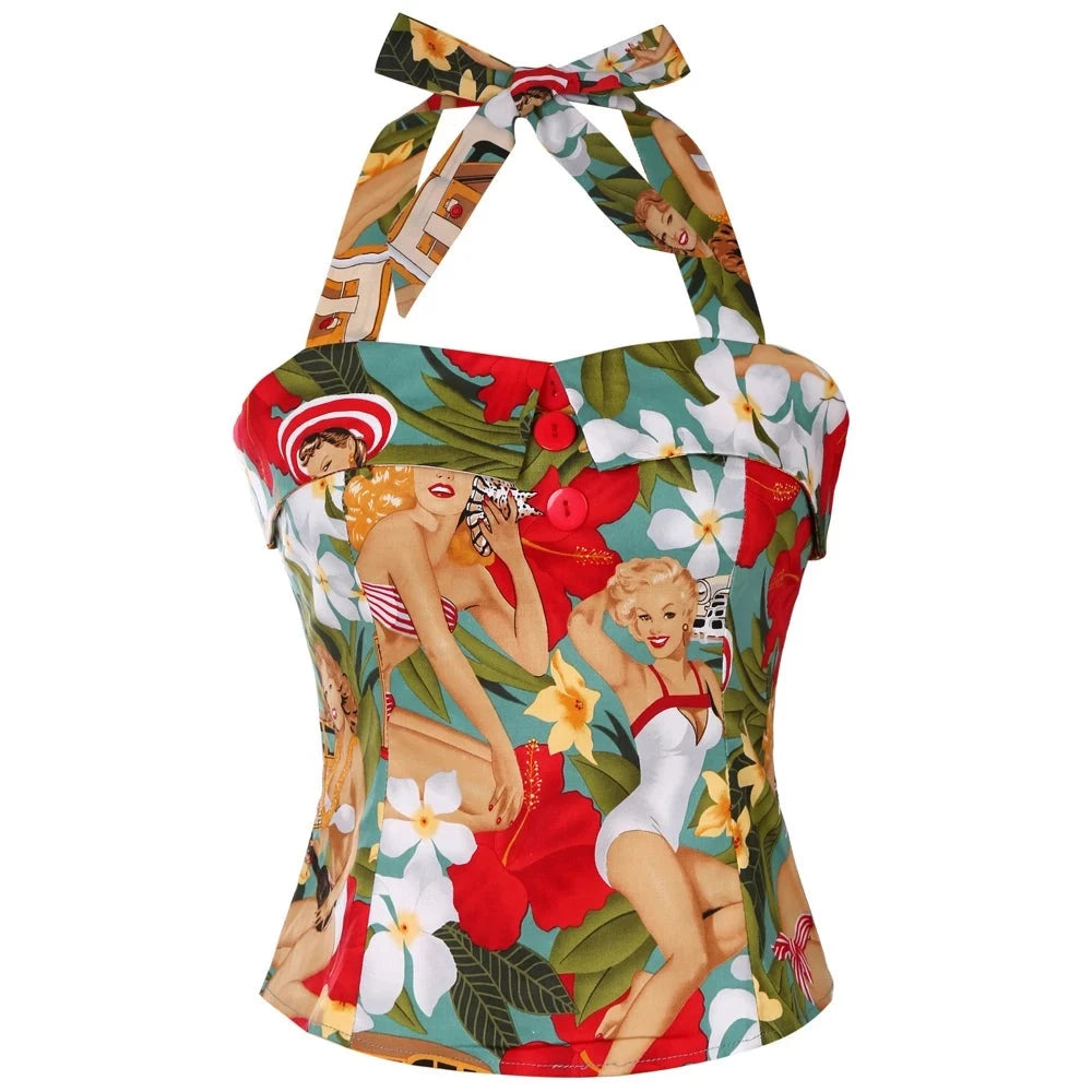 Retro Vintage Crop Tops