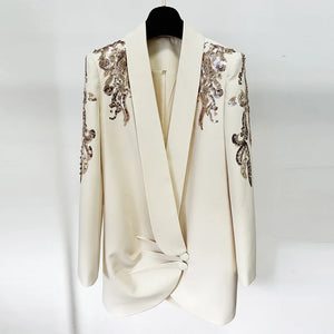 Luxury Quality Sequins Blazer Suit Dresses