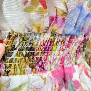 Trendy Multicolor Floral Diamonds Stretchable Dress