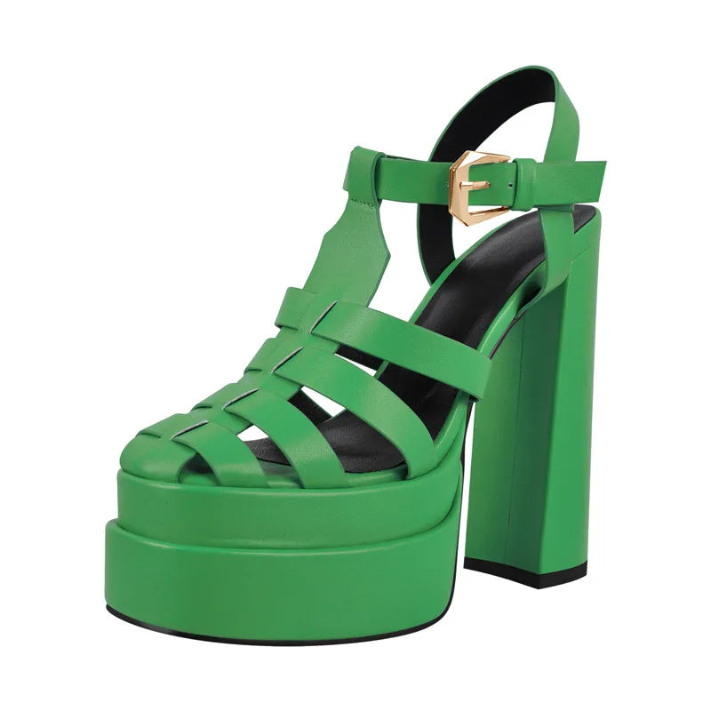 White Platform Sandals Chunky Sandals