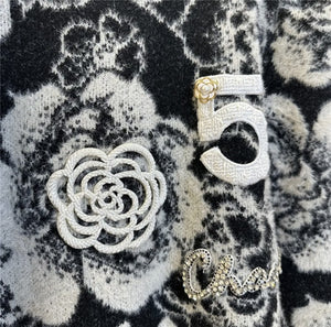 Pearl Diamond Rose Cashmere Sweater