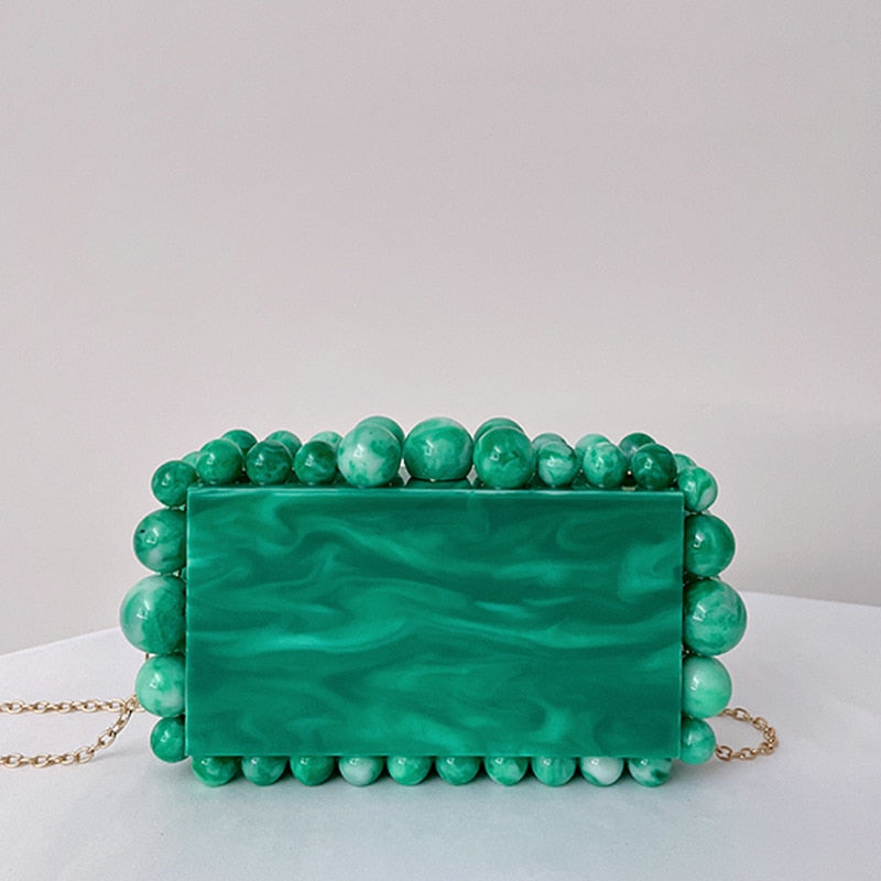 Acrylic Beading Luxury Designer Handbags