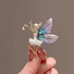 Design Camellia Crystal Zircon Rose Flower Brooch
