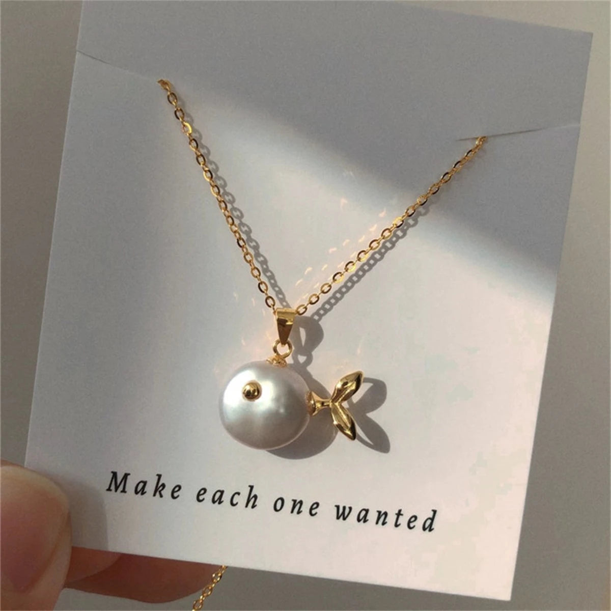 Baroque Whale shaped Necklace