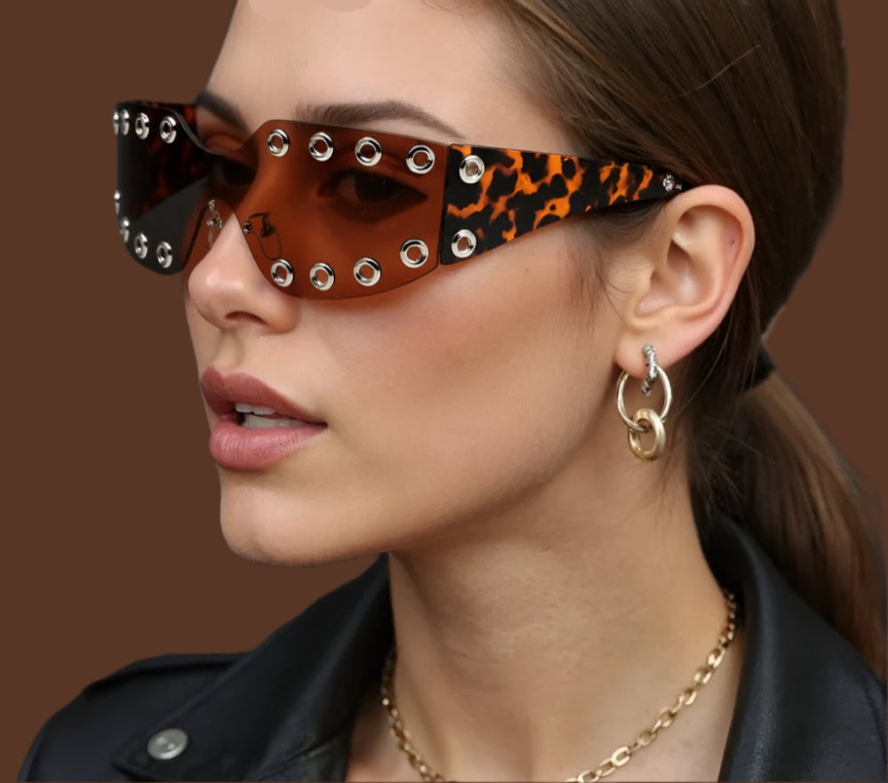 Rimless Rhinestone Sunglasses