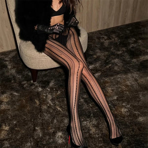 Tights Retro Striped Stockings
