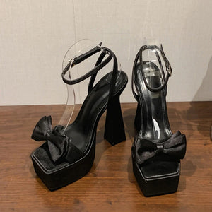 Runway Style Ultra High Heels Platform Sandals