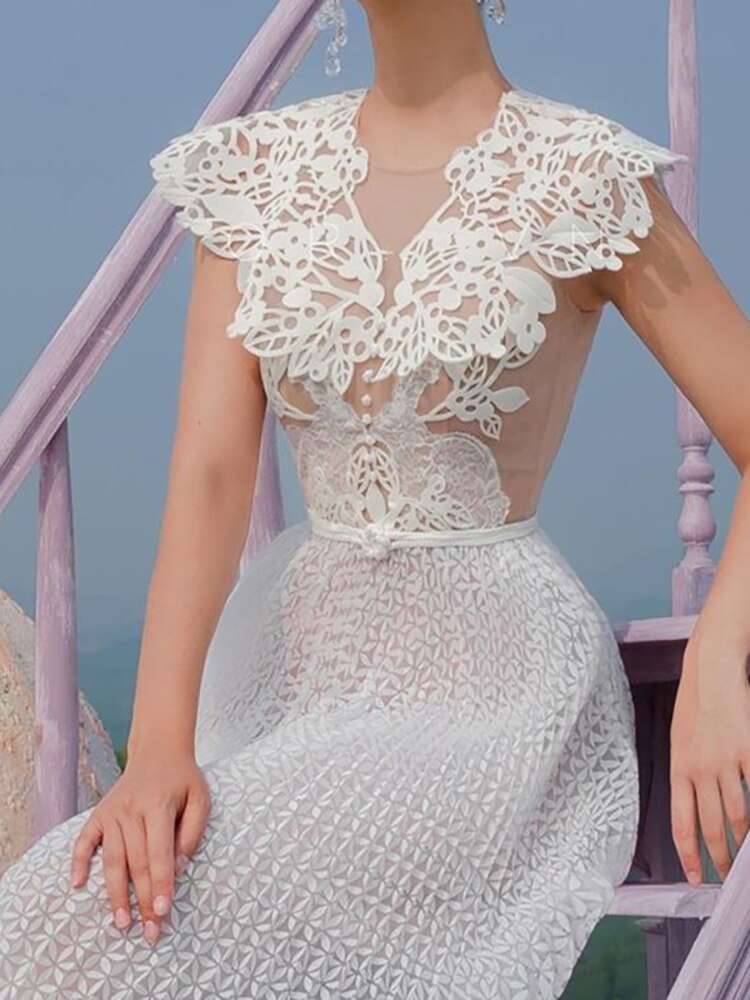 Embroidery Hollow Out Dresses
