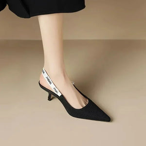 Mid Heels Slingback Slippers