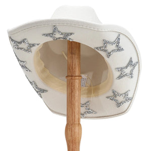 Cowgirl Hat Wide Brim Rhinestone Star Western Hats