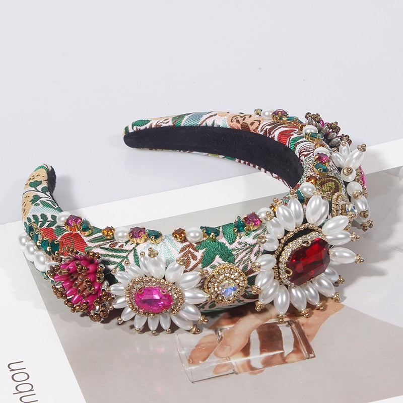 Craft Rhinestones Baroque Wide Headbands