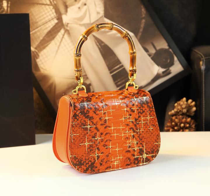 Luxury Bamboo Joint Saddle Bag