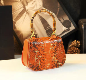 Luxury Bamboo Joint Saddle Bag