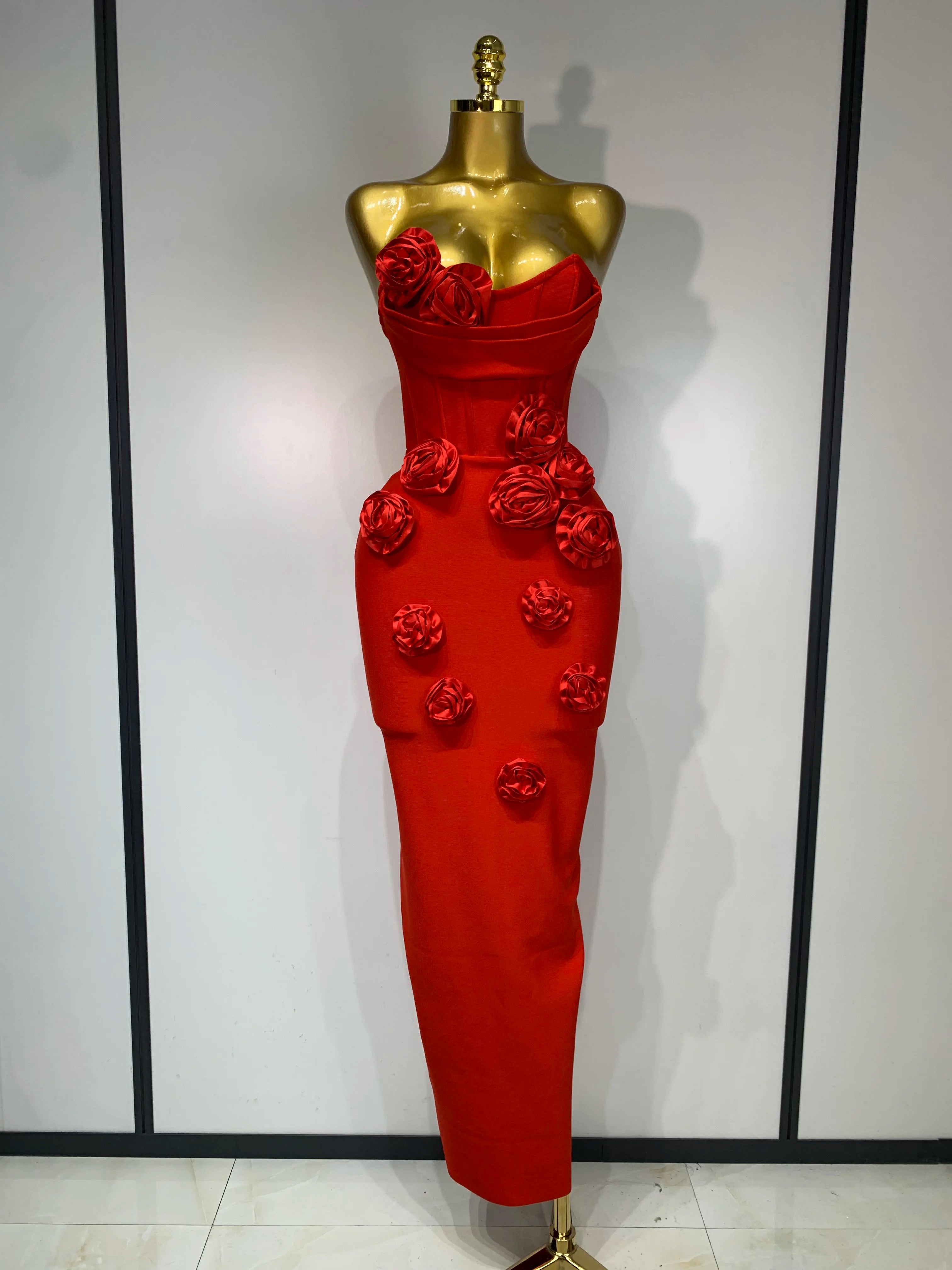 Strapless Backless Flower