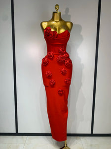 Strapless Backless Flower