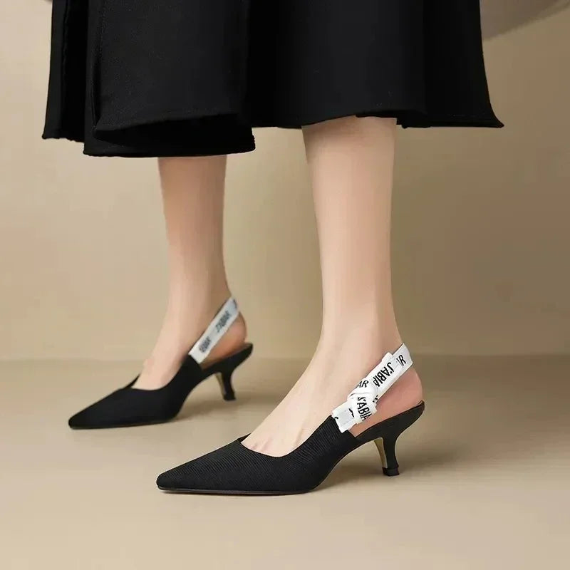 Mid Heels Slingback Slippers
