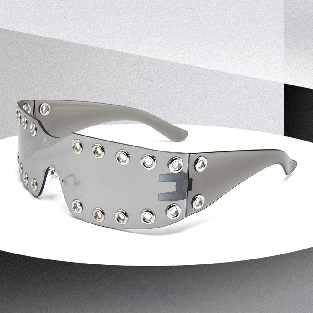 Rimless Rhinestone Sunglasses
