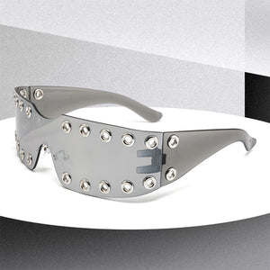 Rimless Rhinestone Sunglasses