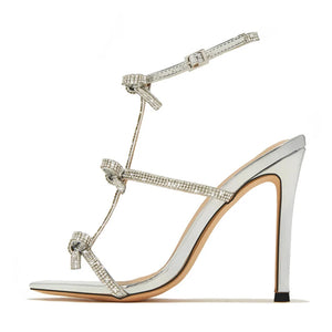 Glitter Rhinestone Bowknot Sandals