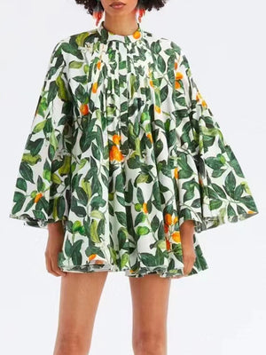 Loose Ruched Mini Dress