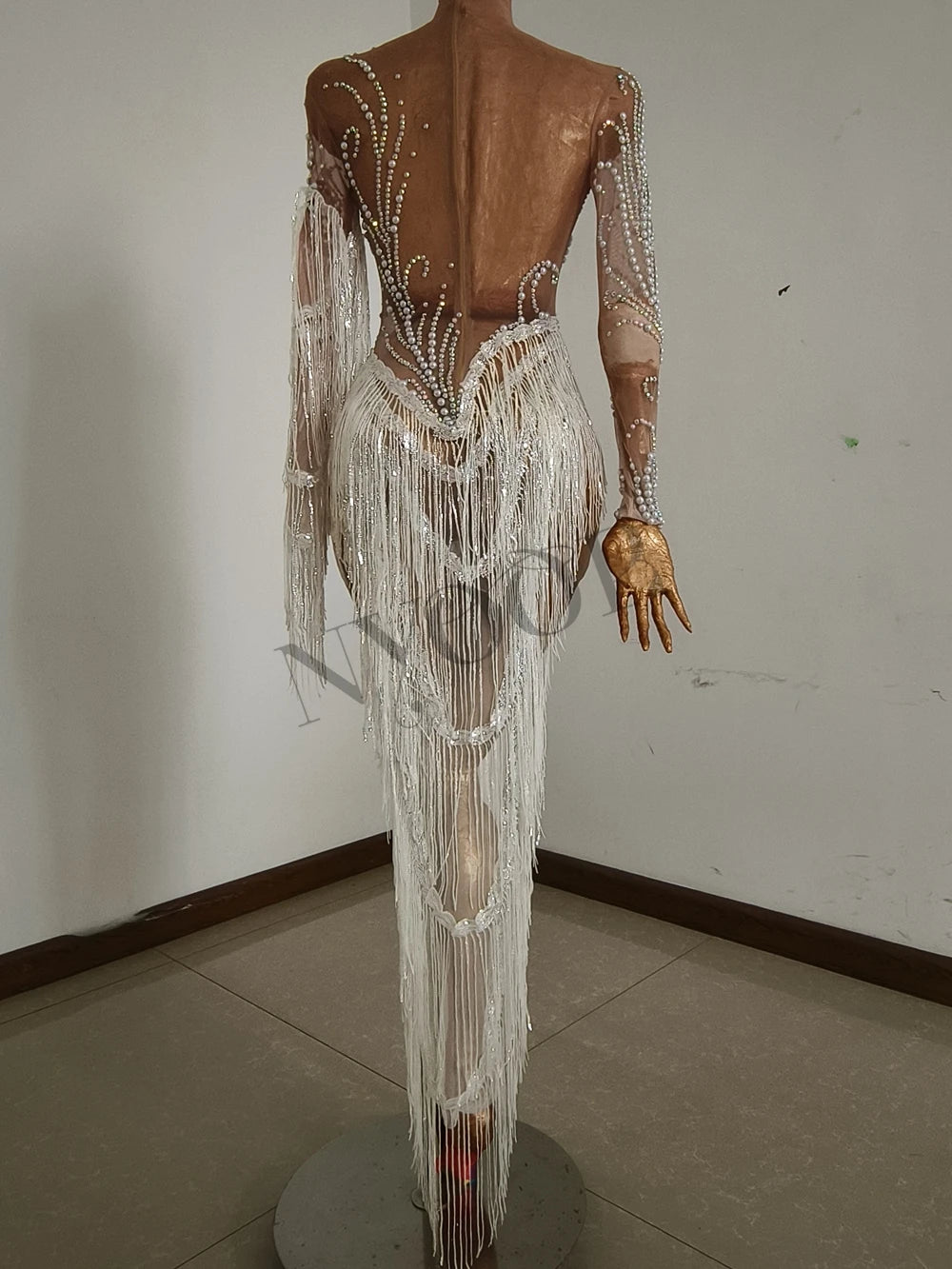 Sparkly Rhinestones Sequins Fringes Dress