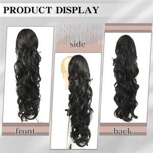 Synthetic 28inch Long Claw On Clip Ponytail Hair