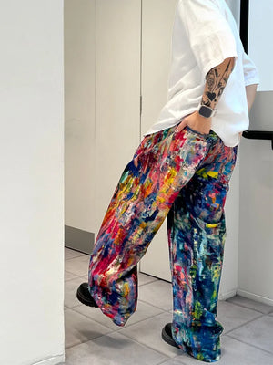 Graffiti Painting Baggy Jeans Pants