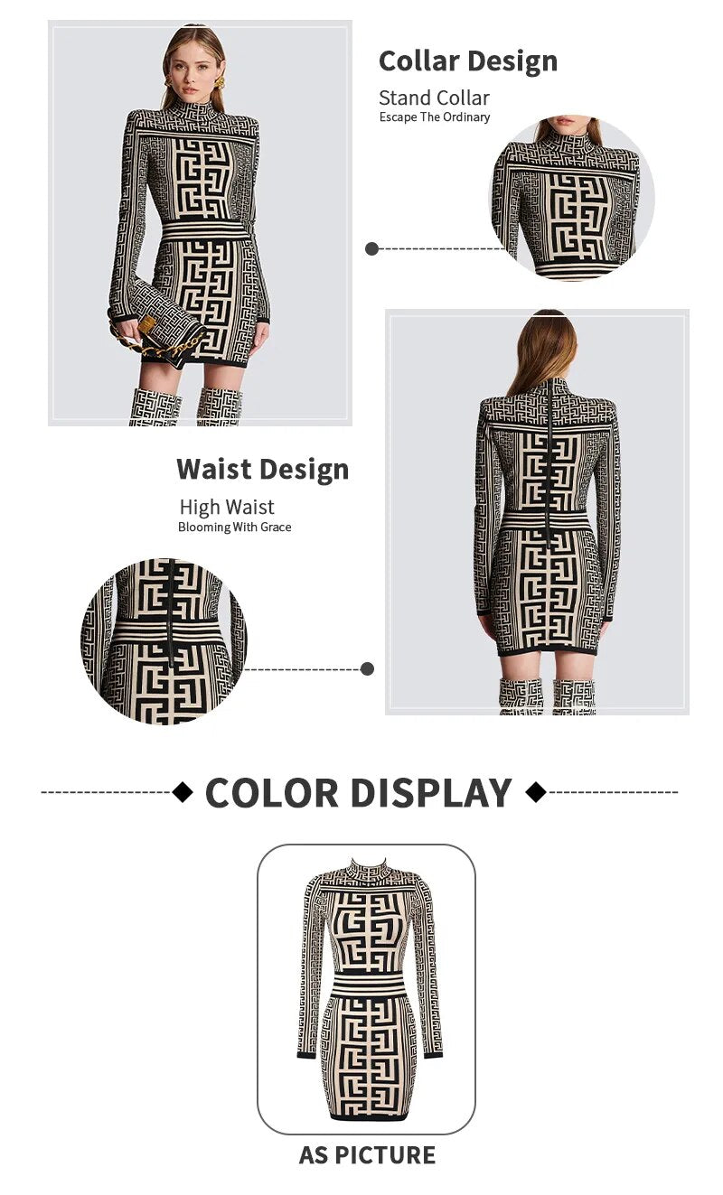 Luxury Jacquard Autumn New Dress