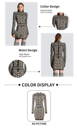 Luxury Jacquard Autumn New Dress