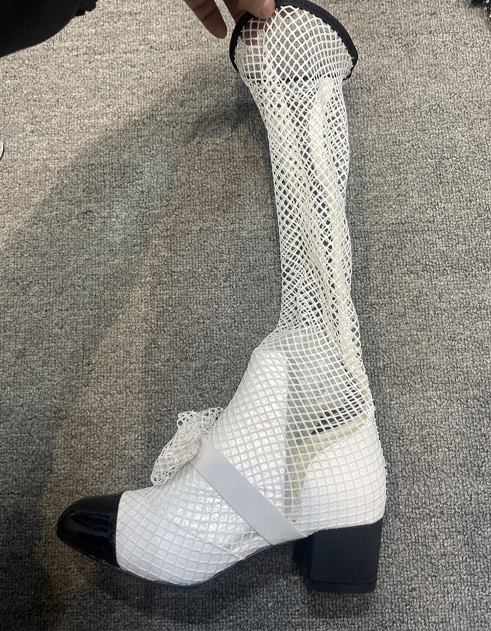 Crystal Mesh Bowknot Mary Jane Round Toe Luxury Sandals