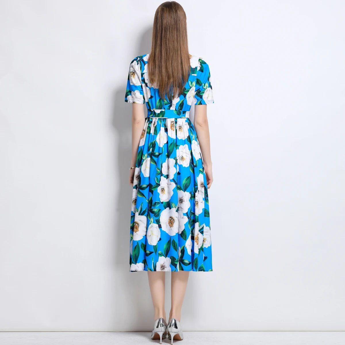 Flower Print Midi Dress