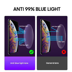 Retro Stripe Yellow Anti Blue Light Glasses