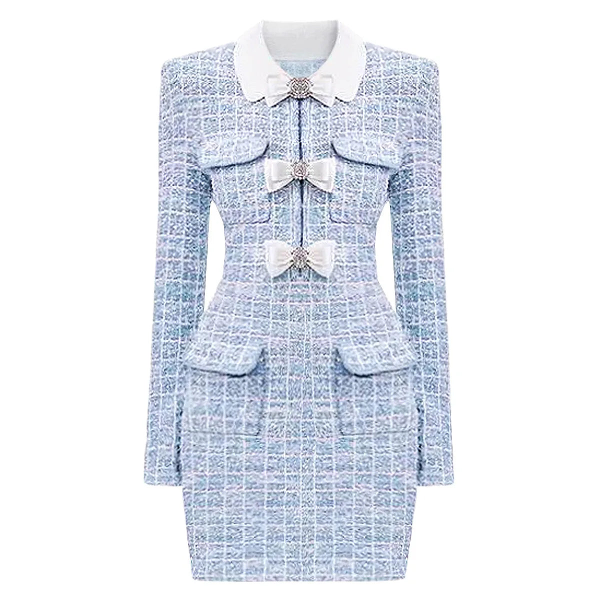 Designer Spring Long Sleeve Knitted Sweater Dresses