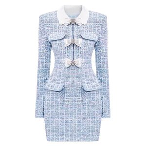 Designer Spring Long Sleeve Knitted Sweater Dresses