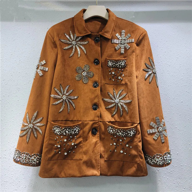 Beaded Diamond Flower Jacket