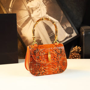 Luxury Bamboo Joint Saddle Bag